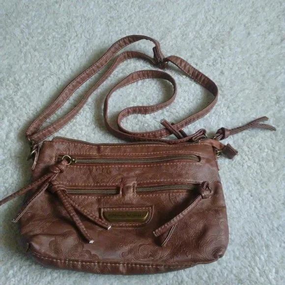 STONE MOUNTAIN USA Brown Embossed Crossbody Purse - Picture 4 of 12